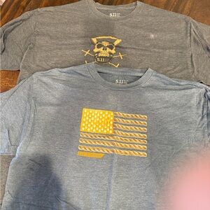 5.11 Tactical Gray T-Shirt with Gold Accents